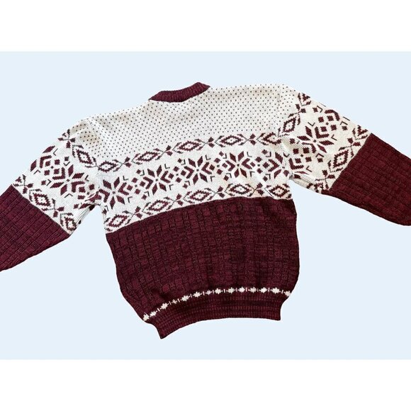 Vintage HARDWOOD & PINE 90s / 2000s Ski Grandpa Winter Print Sweater Sz L - Picture 7 of 8